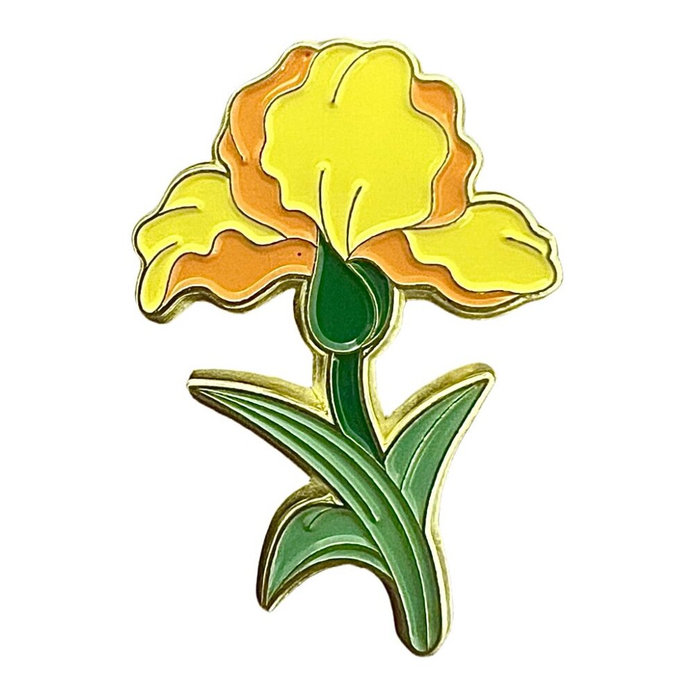 🧷💐🌺🌸🌷Flower Enamel Pins - BUNDLE OF 4 - Stunning Floral Enamel Pins On Gold Back - Picture 6 of 7